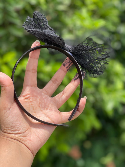 Lace bow headbands
