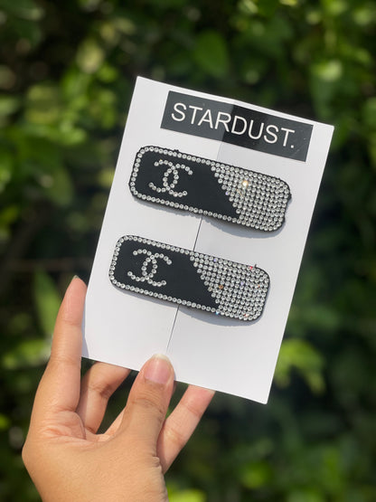 Luxury Chanel Inspired Large Rhinestone Snapclips