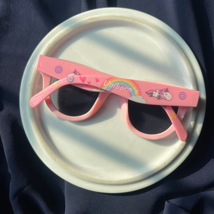 Pink thick rimmed unicorn sunnies