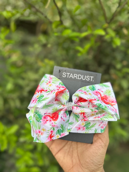 Flamingo Print jojo siwa bows