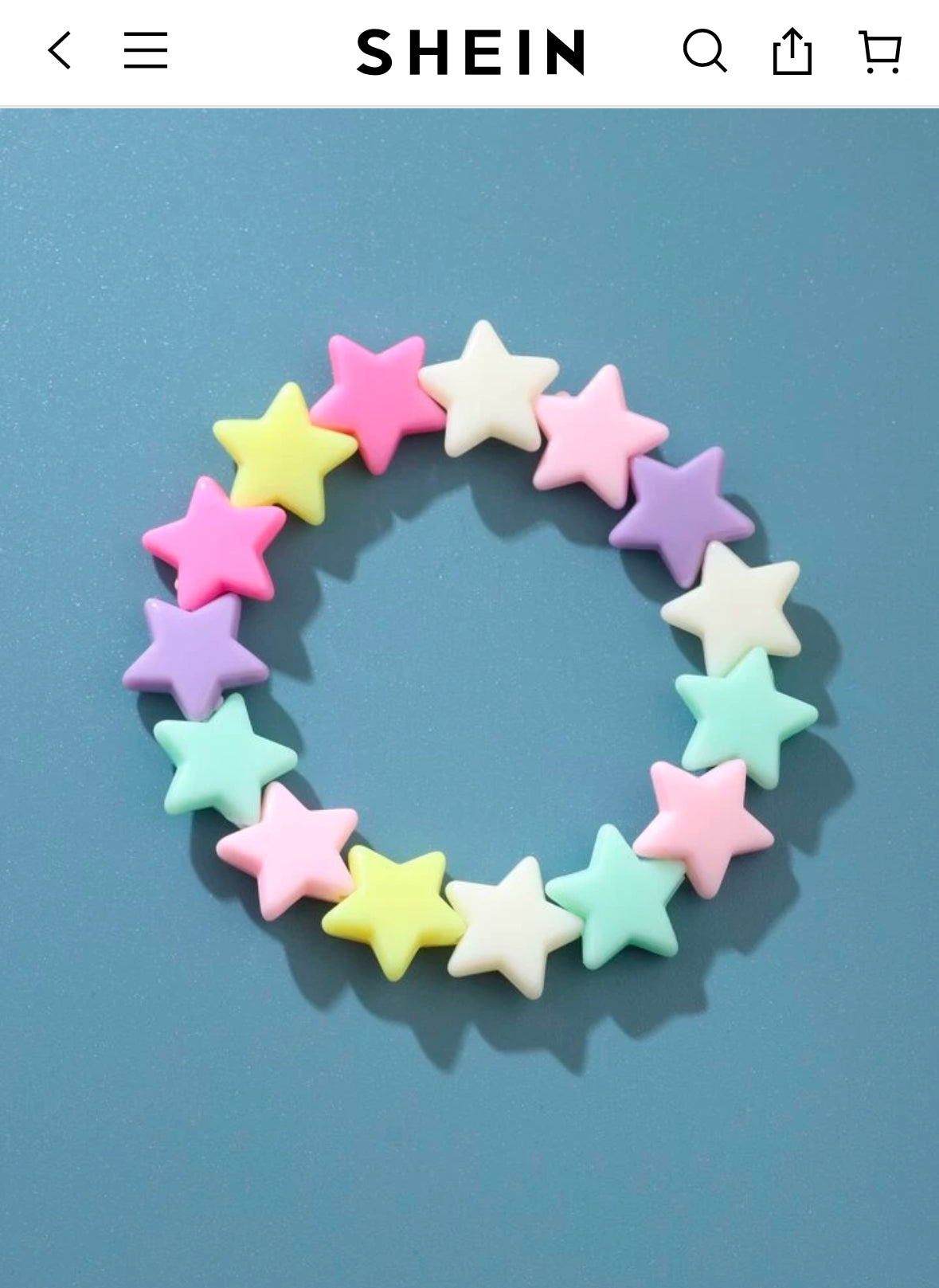 SHEIN Inspired Rainbow 🌈 Pastel Star and Heart Beaded Bracelets(2pcs)🔥