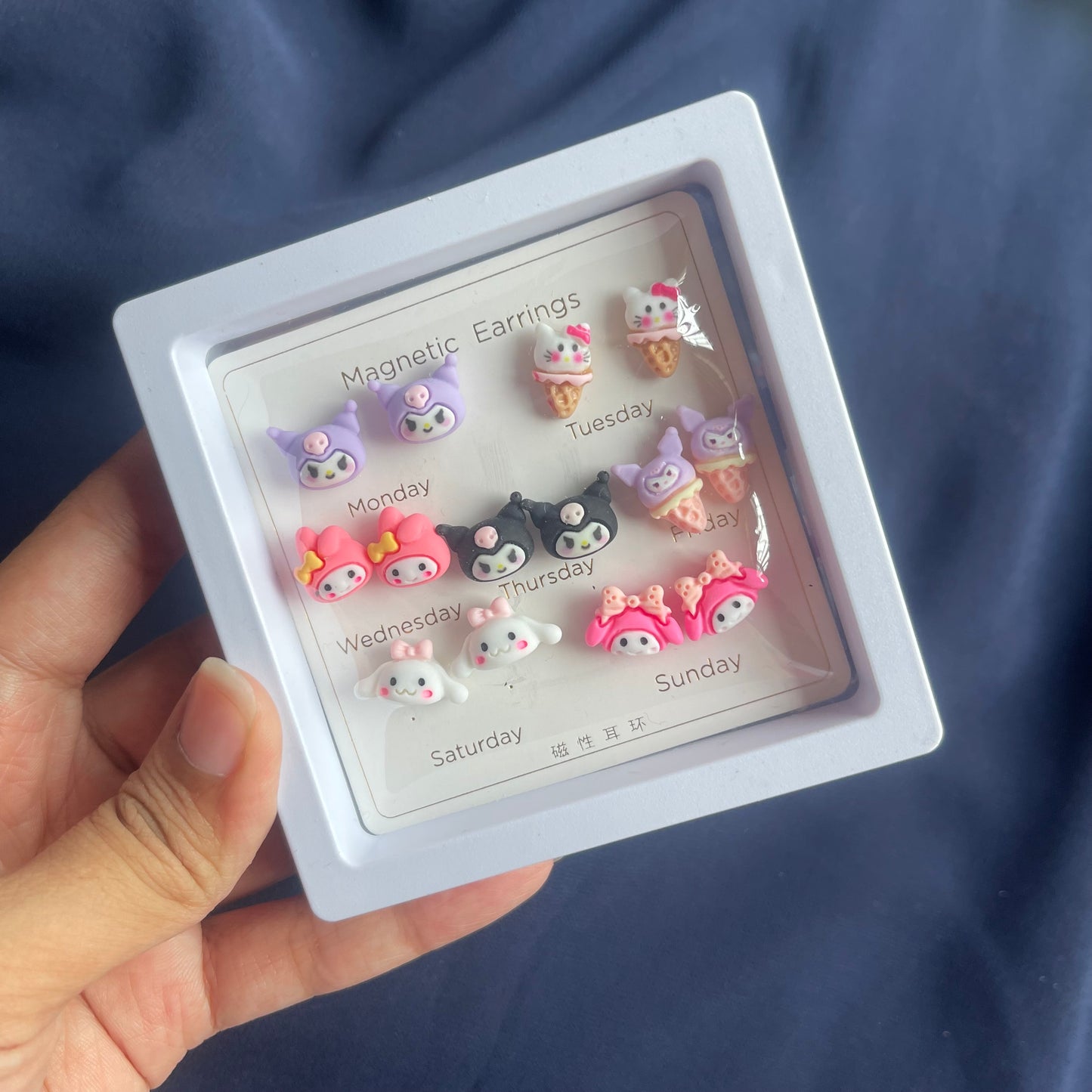 Magnetic Sanrio Earstuds (7 pairs pack)
