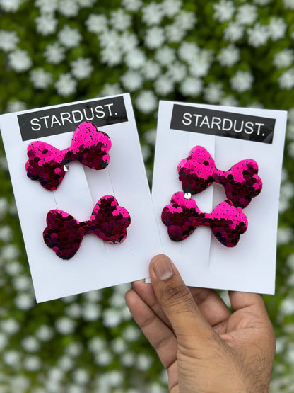 Hot Pink Sequins bows🔥