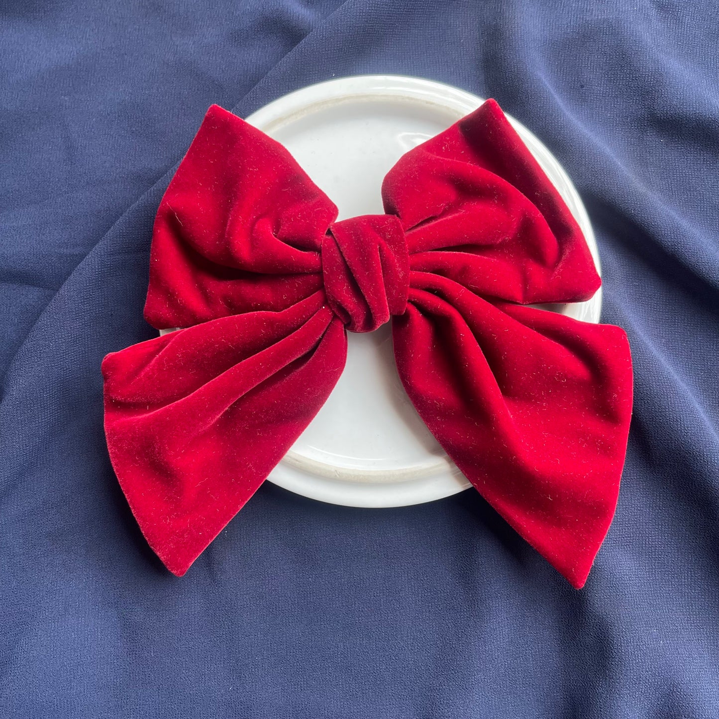 Maroon Velvet Bow