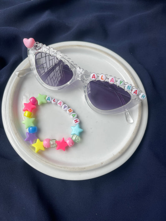 Custom duo glasses+bracelet
