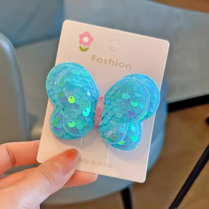 Sequined butterfly clipon pairs