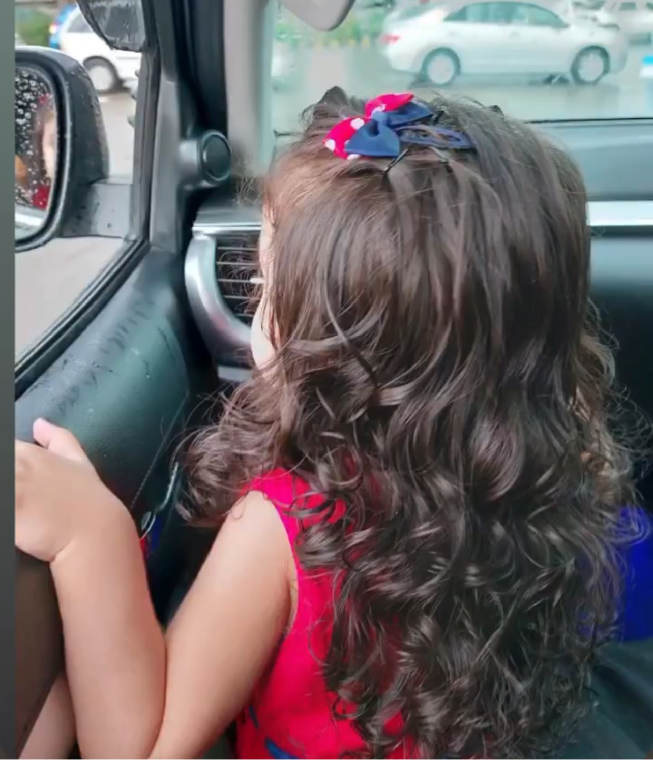 Blue & Red Polka dot snapclip pairs