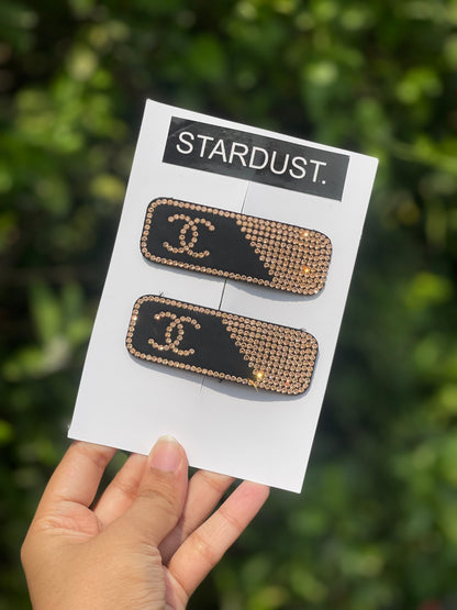 Luxury Chanel Inspired Large Rhinestone Snapclips