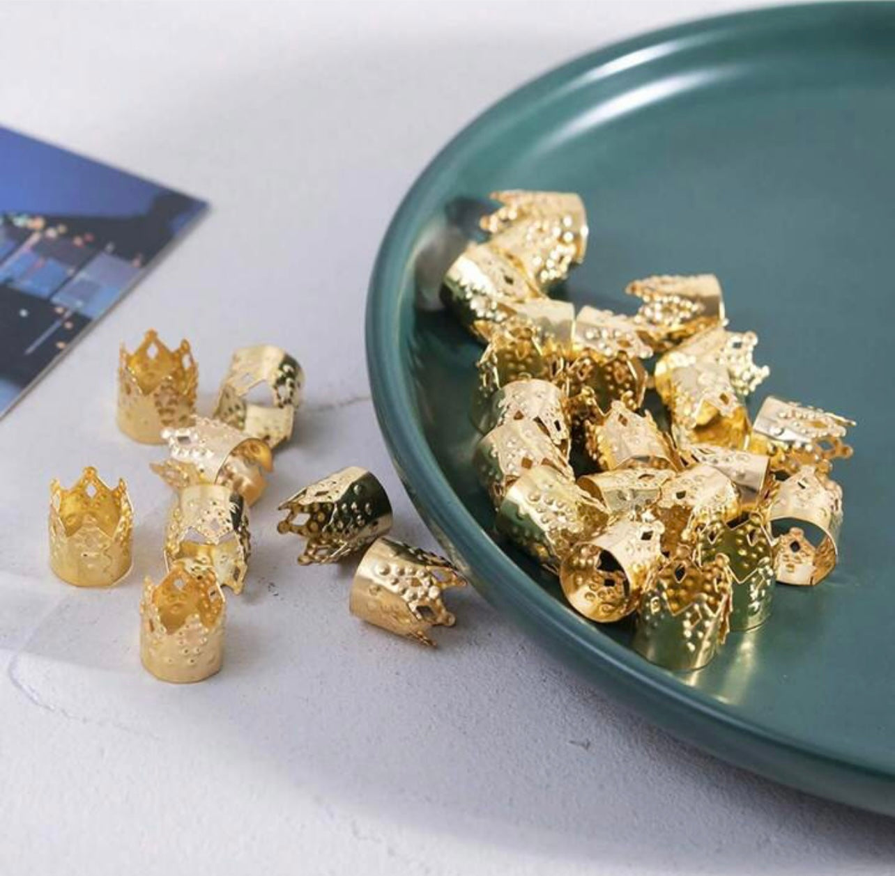 Crown Deadlock Hair Rings Pack🔥