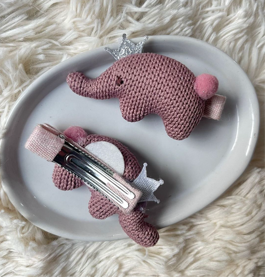 Knitted🧶Elephant🐘Clipon Pairs