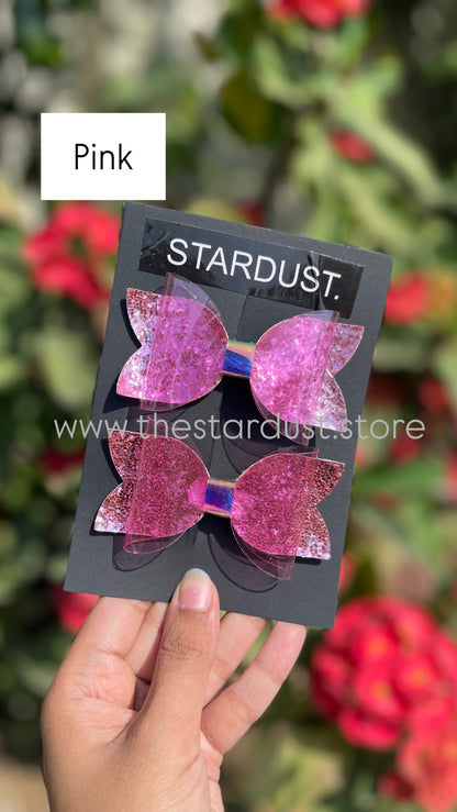 Glittered & Holographic Formal Bow Pairs