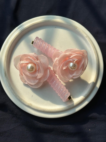 Organza Pearl Flower Hairstyling Spring Pairs🔥
