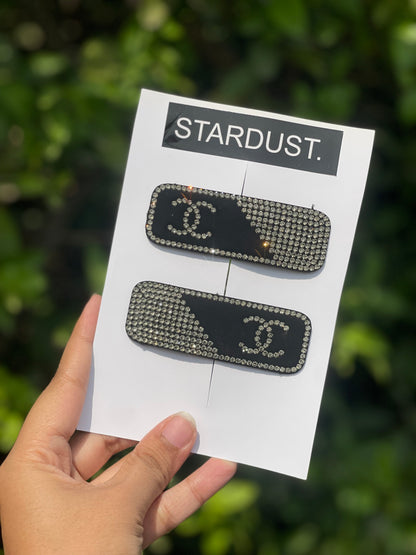 Luxury Chanel Inspired Large Rhinestone Snapclips
