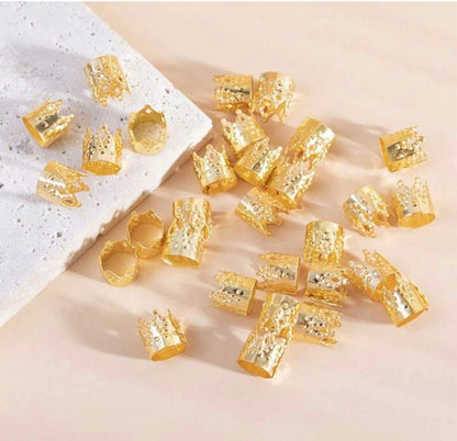 Crown Deadlock Hair Rings Pack🔥