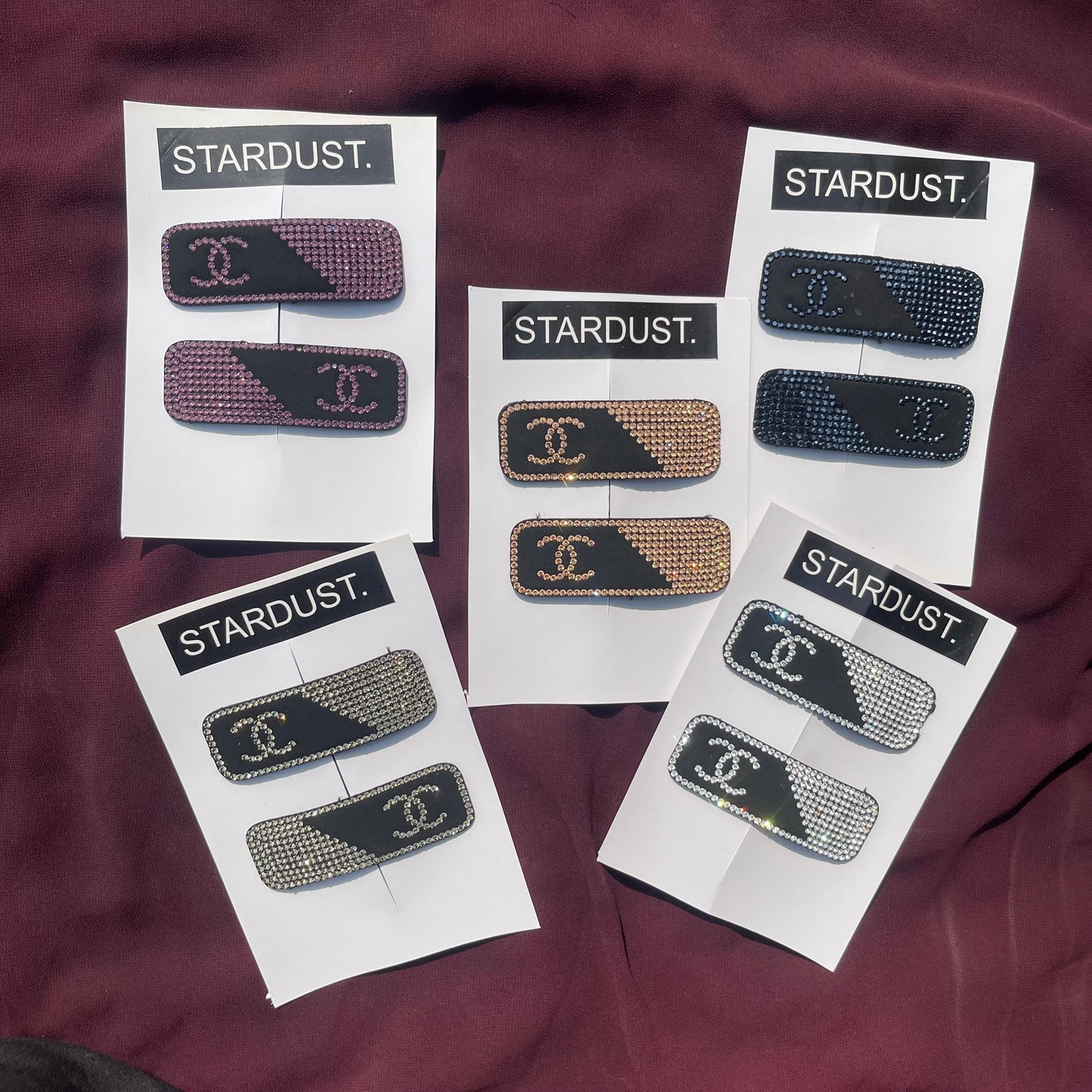 Luxury Chanel Inspired Large Rhinestone Snapclips