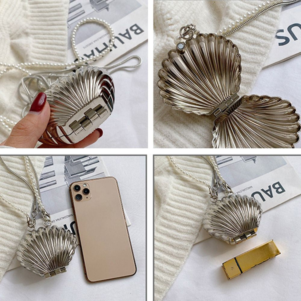 Mini Metallic Seashell Bag (with advance payment only)