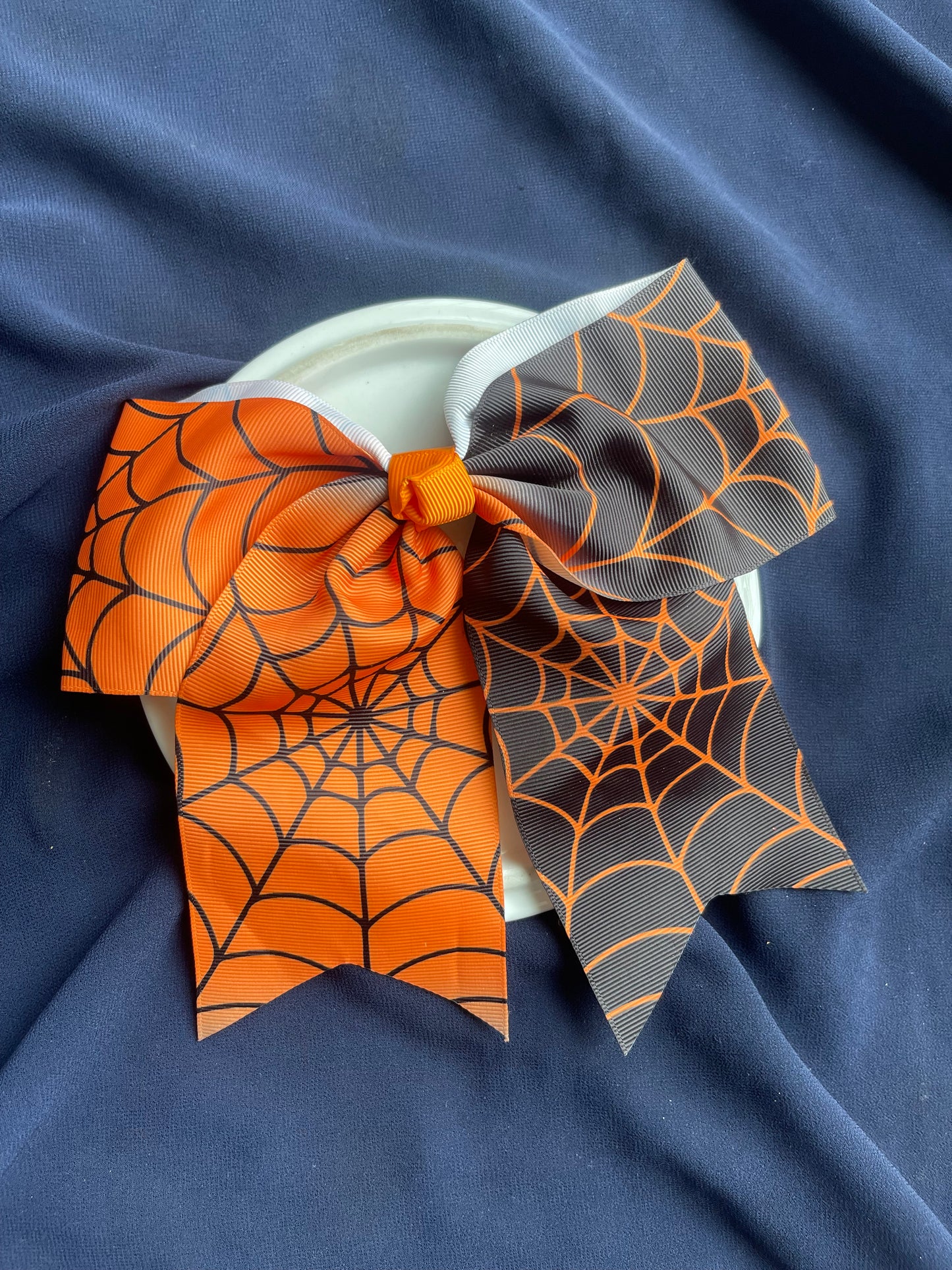 Cobweb Printed bow for halloween