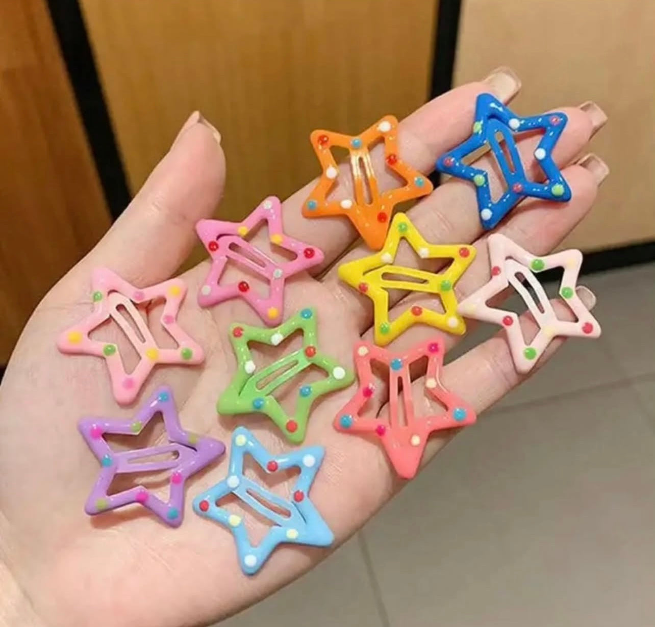 Enamel Star Snapclips Random Colours Pack🔥