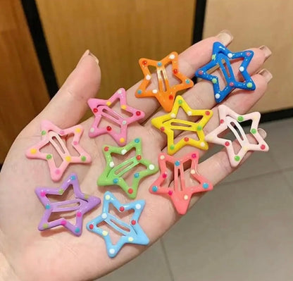 Enamel Star Snapclips Random Colours Pack🔥