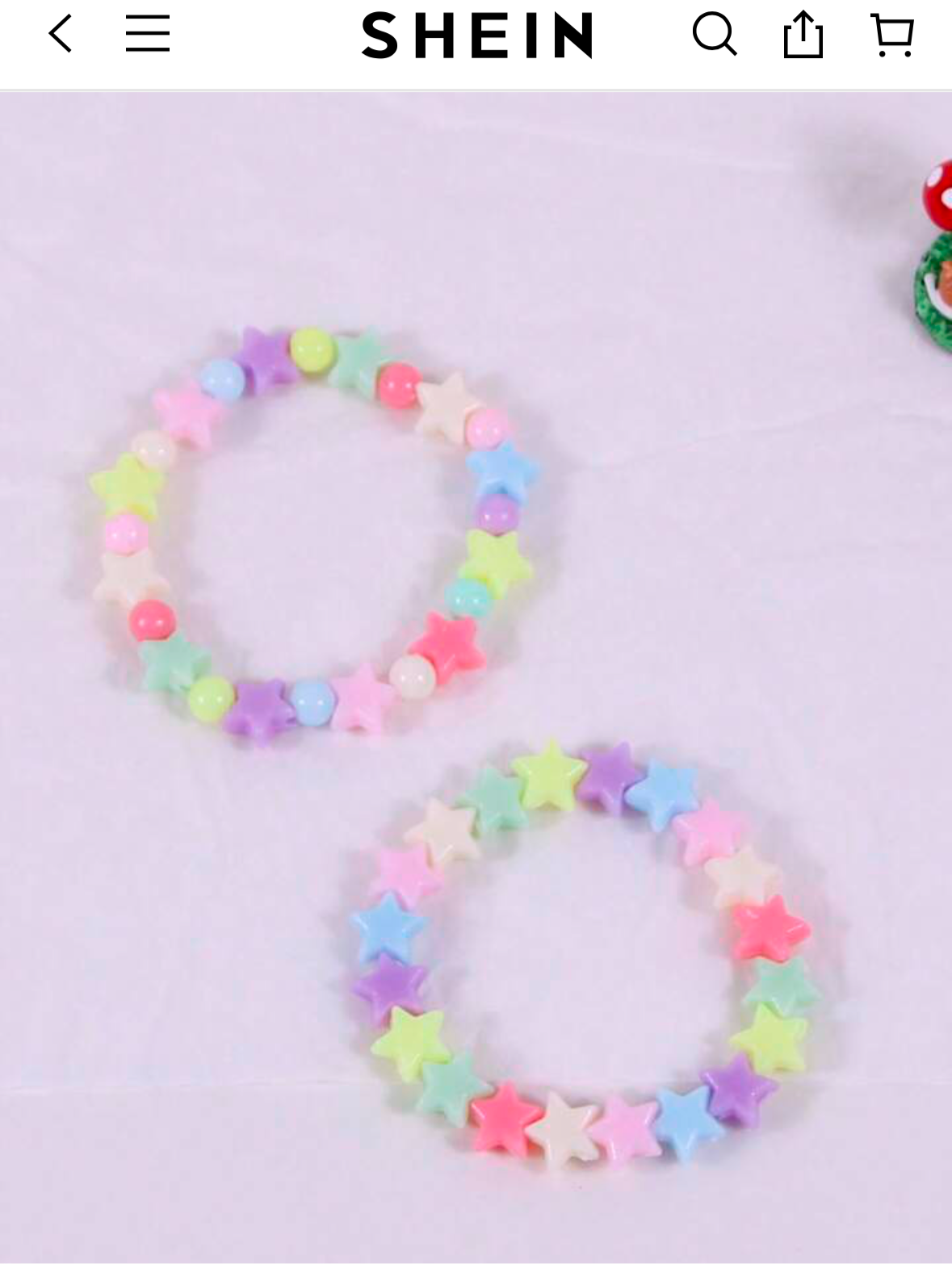 SHEIN Inspired Rainbow 🌈 Pastel Star and Heart Beaded Bracelets(2pcs)🔥