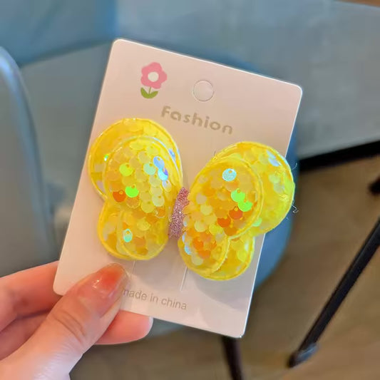 Sequined butterfly clipon pairs
