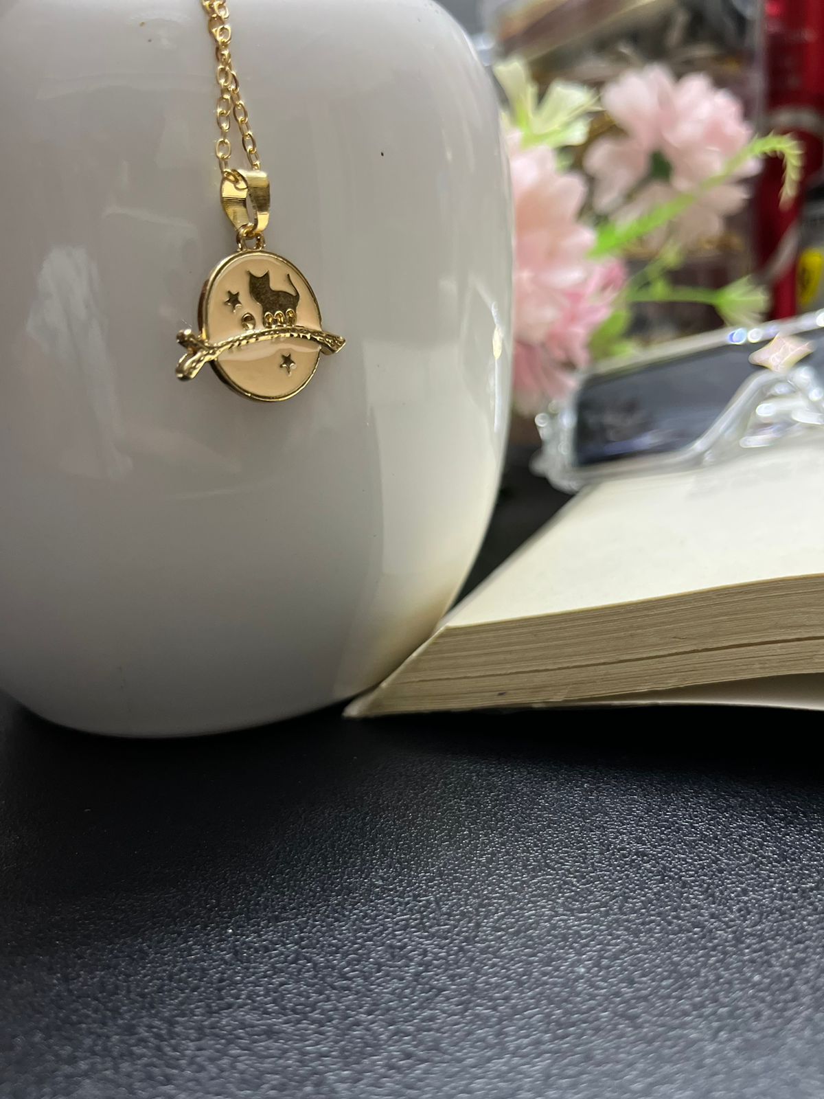 Gold-plated Cat Jewellery Set