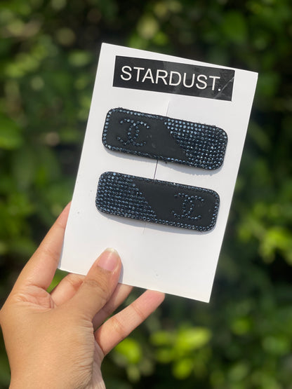 Luxury Chanel Inspired Large Rhinestone Snapclips