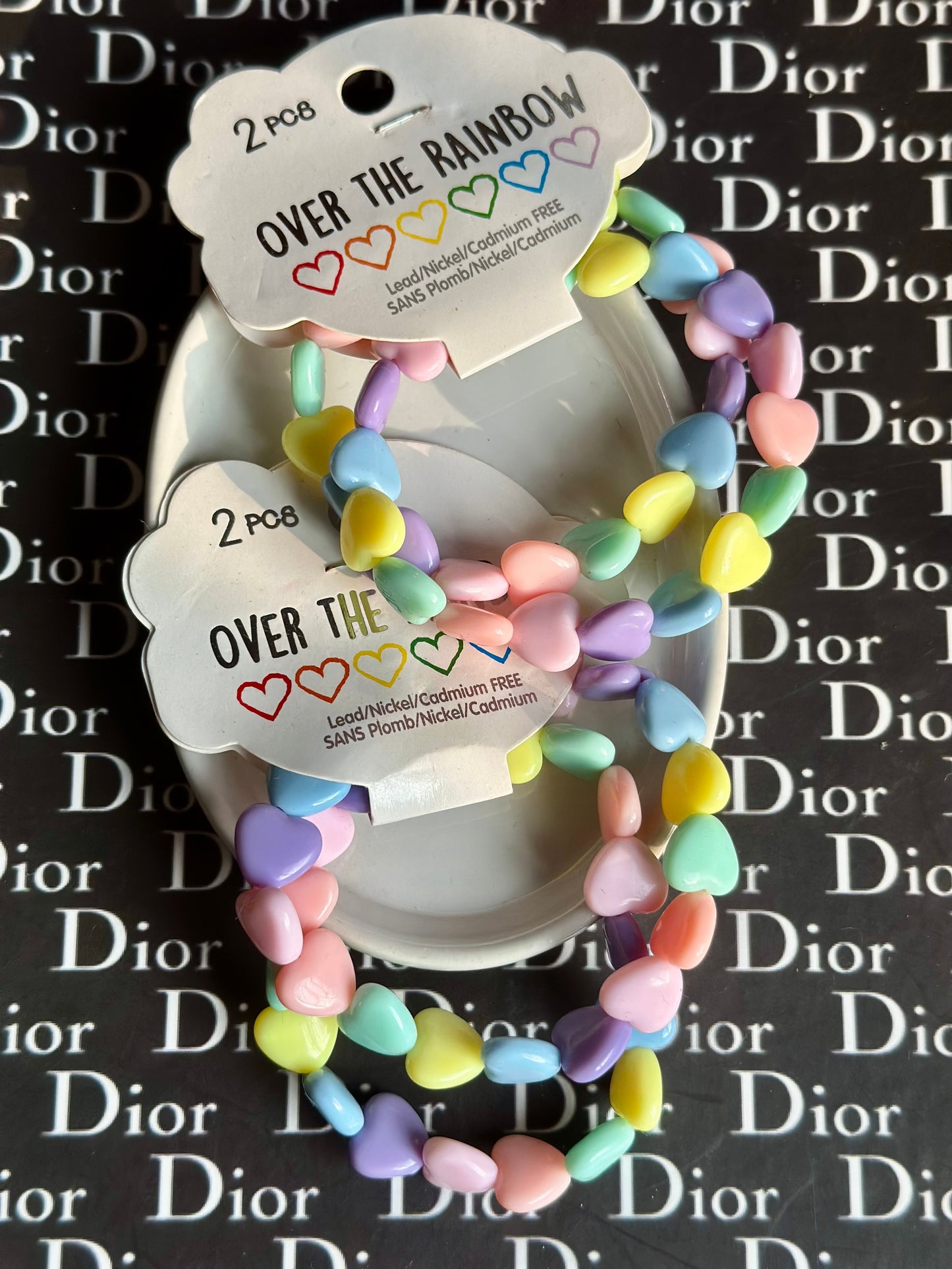 SHEIN Inspired Rainbow 🌈 Pastel Star and Heart Beaded Bracelets(2pcs)🔥