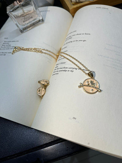 Gold-plated Cat Jewellery Set