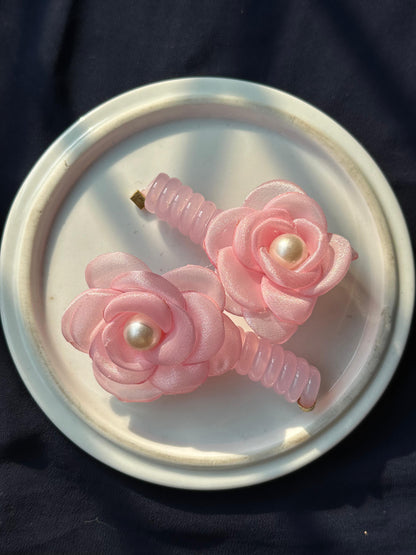Organza Pearl Flower Hairstyling Spring Pairs🔥