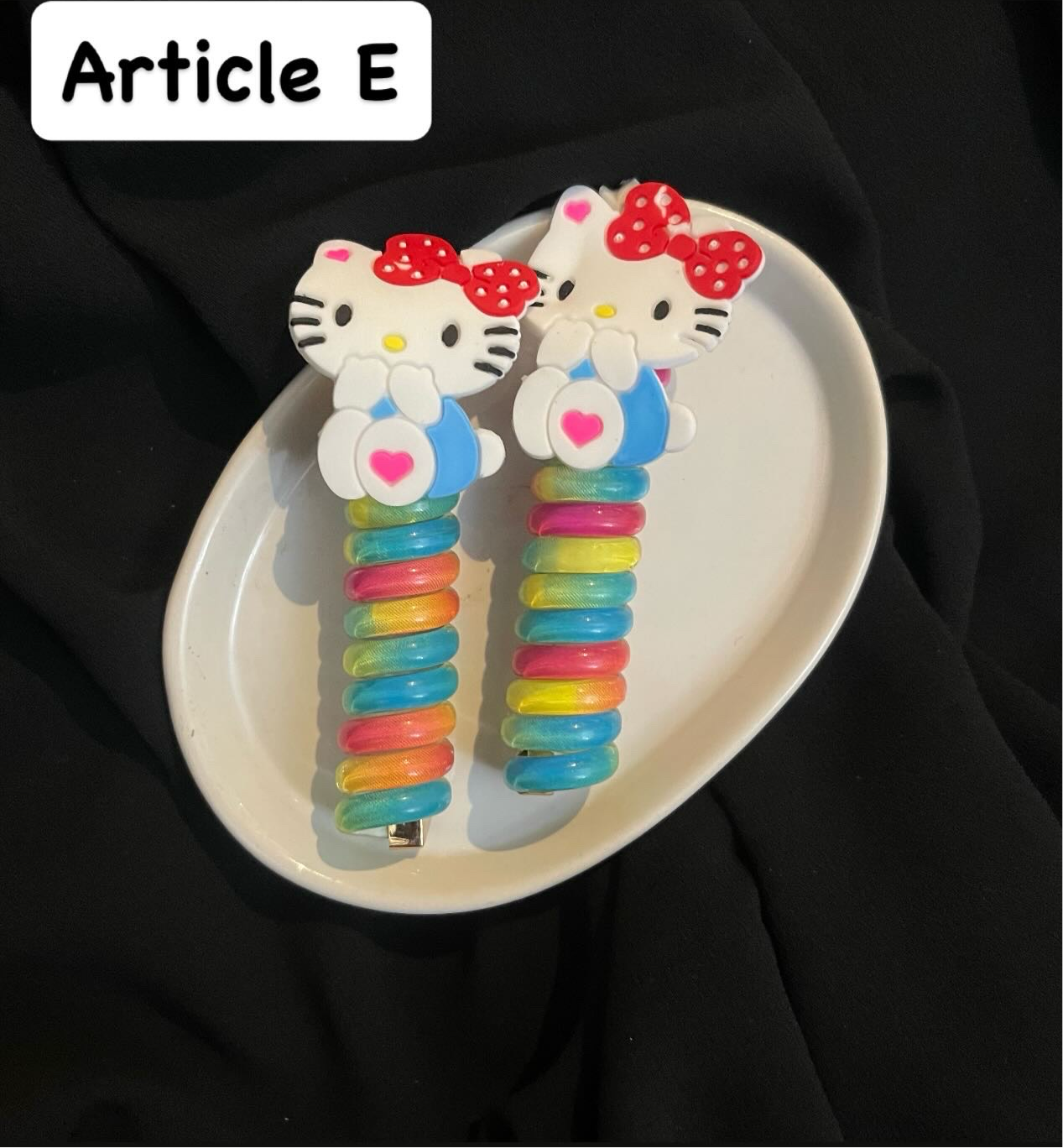 Kawaii character spring tie pairs