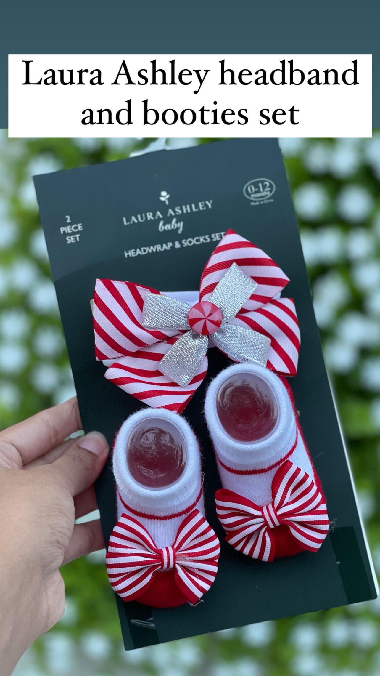 Laura Ashley Headband and booties set