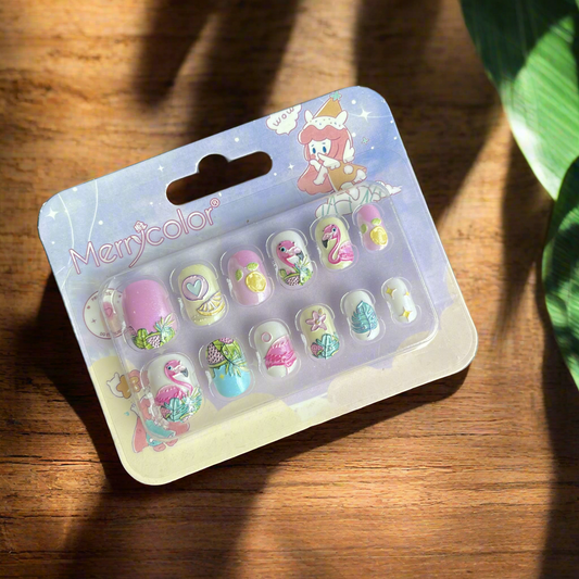 Kids Preglued Stickon Nails🔥