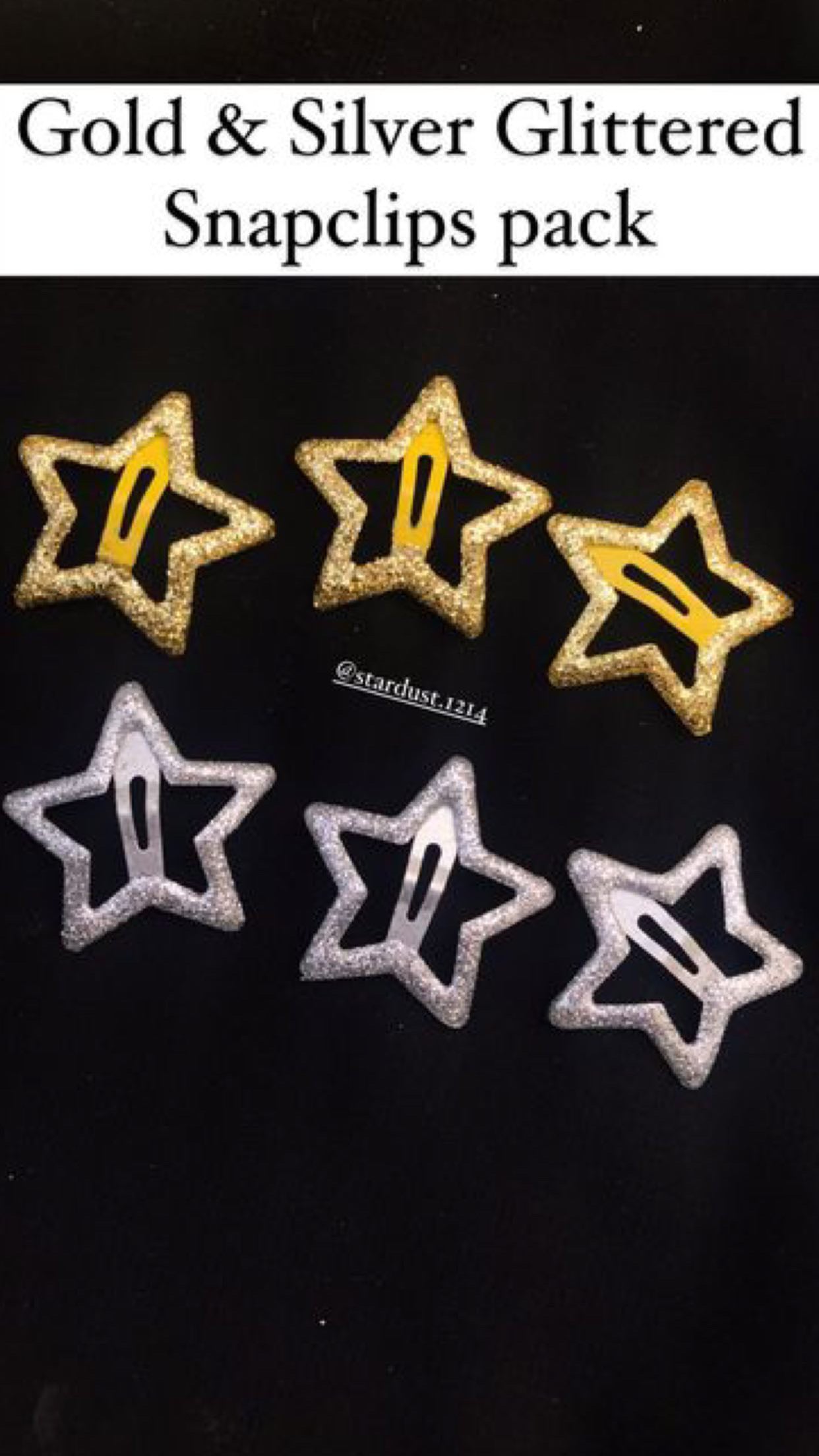 Glittered Stars (6pc pack)