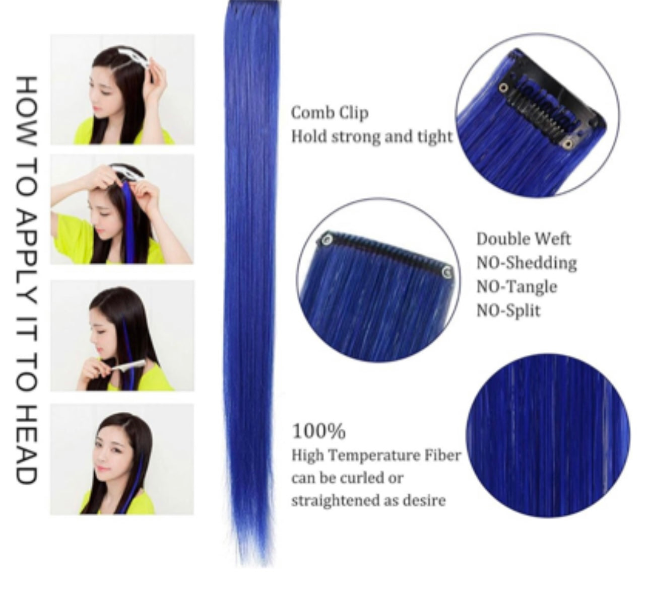 Hair Extension Clipins (1pc)