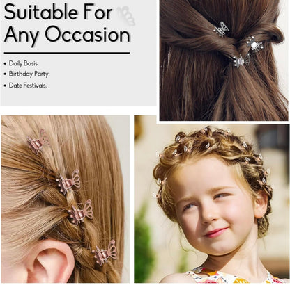 Gold Metallic Delicate Butterfly Mini Styling Claws