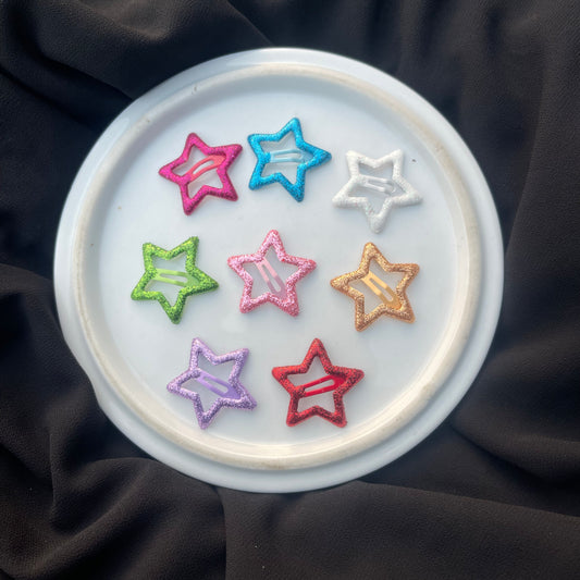 Glittered Star Snapclips Pack🔥