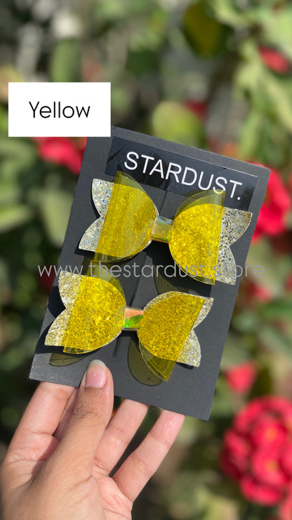 Glittered & Holographic Formal Bow Pairs