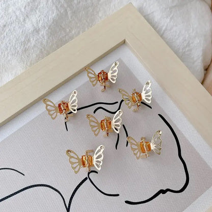 Gold Metallic Delicate Butterfly Mini Styling Claws