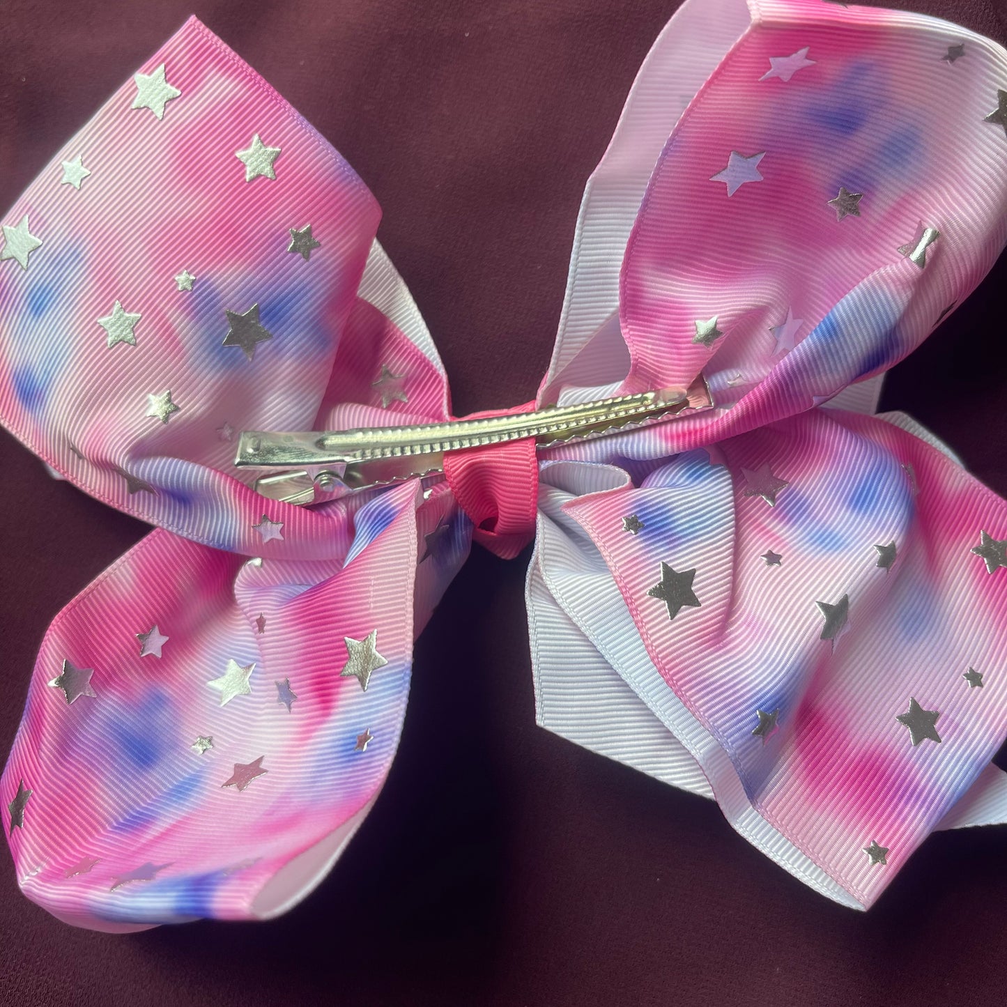 Star Foil Printed Galaxy Bow