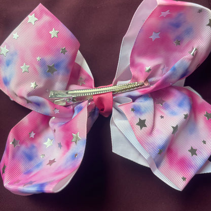 Star Foil Printed Galaxy Bow