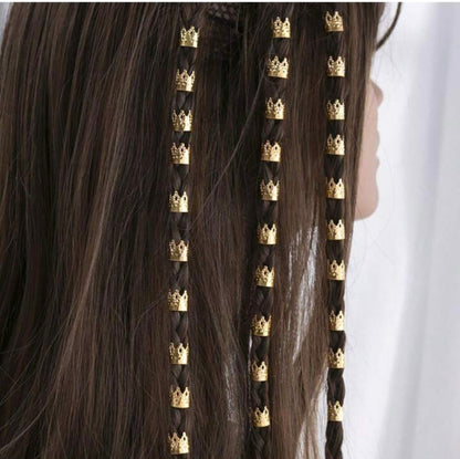 Crown Deadlock Hair Rings Pack🔥
