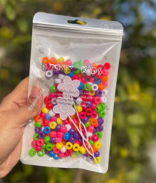 Pack of Hairbeads with Flower Beaders