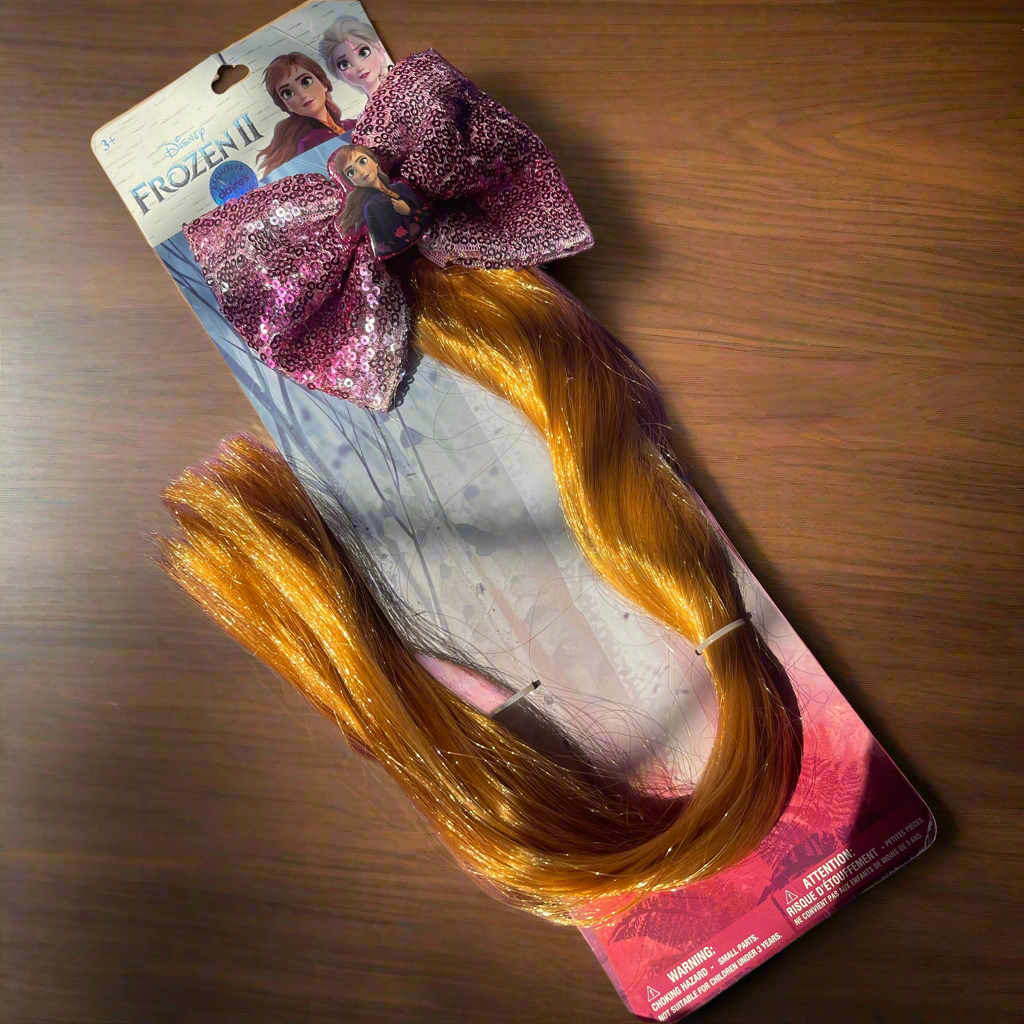 Frozen Sequined Bow Long Hair Extensions🔥