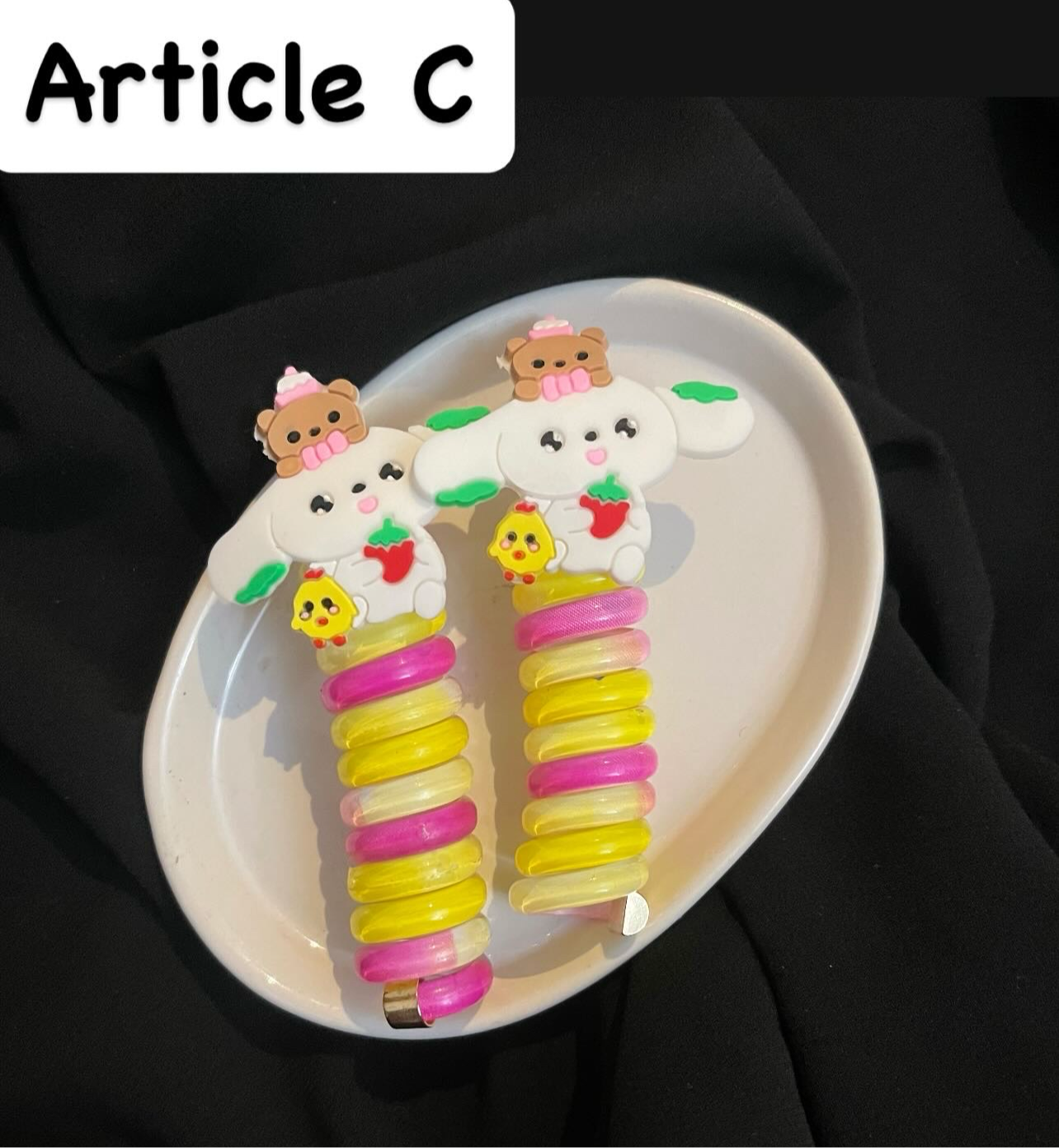 Kawaii character spring tie pairs