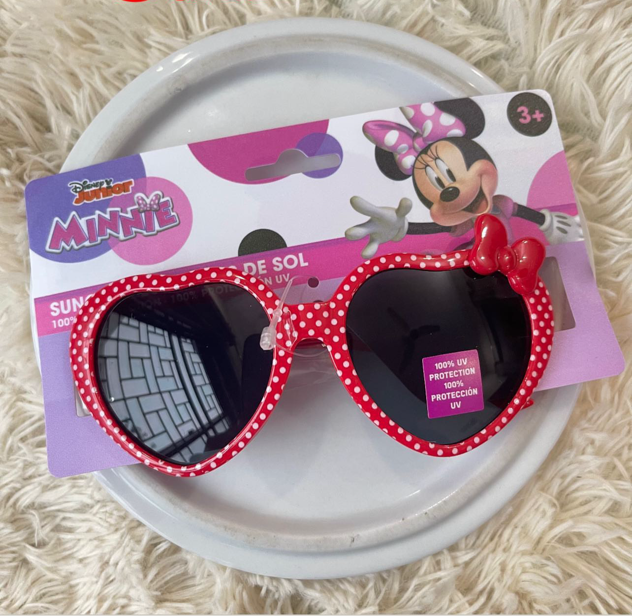 Red Minnie Mouse heart Sunnies