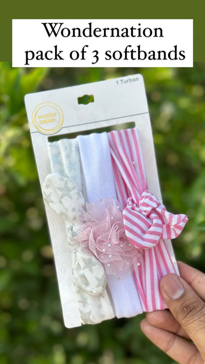 Pack of 3 Soft Headbands