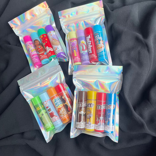 Pack of 4 Random Imported Flavoured Kids Lipbalms🔥