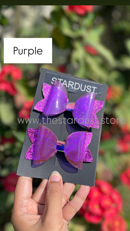 Glittered & Holographic Formal Bow Pairs