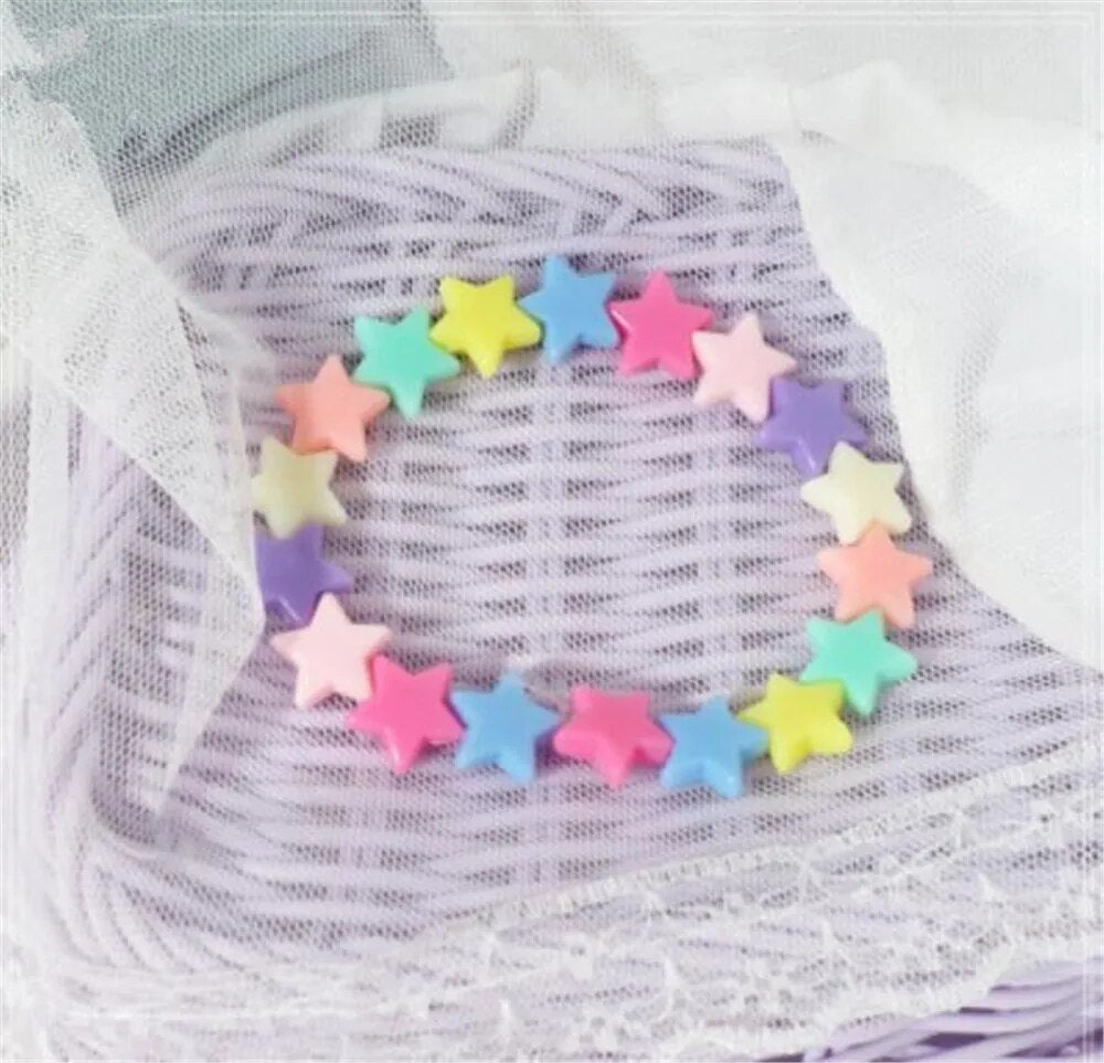 SHEIN Inspired Rainbow 🌈 Pastel Star and Heart Beaded Bracelets(2pcs)🔥
